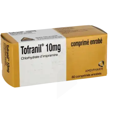 Tofranil 50mg pas cher — €0.42 le comprimé en France