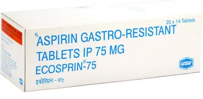 Aspirin (Ecosprin) 75 mg — envoi discret, €0.08
