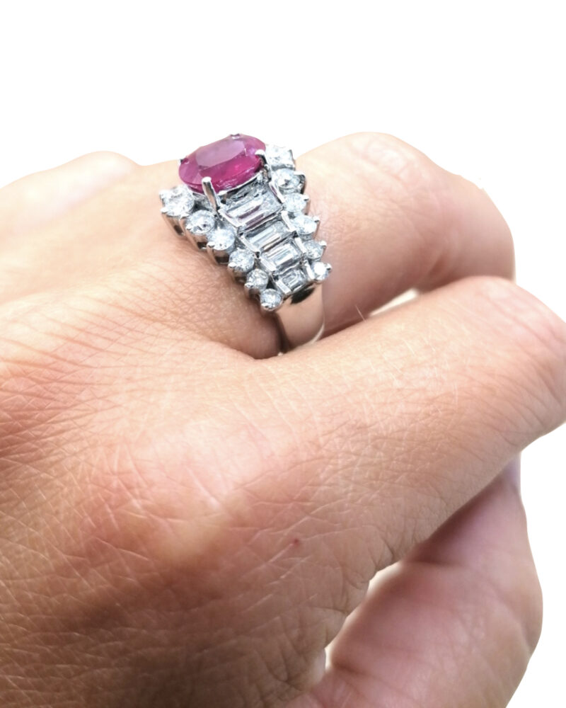 bague luxe rubis diamants pas cher