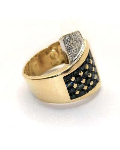bague vintage occasion or 18 carats saphirs