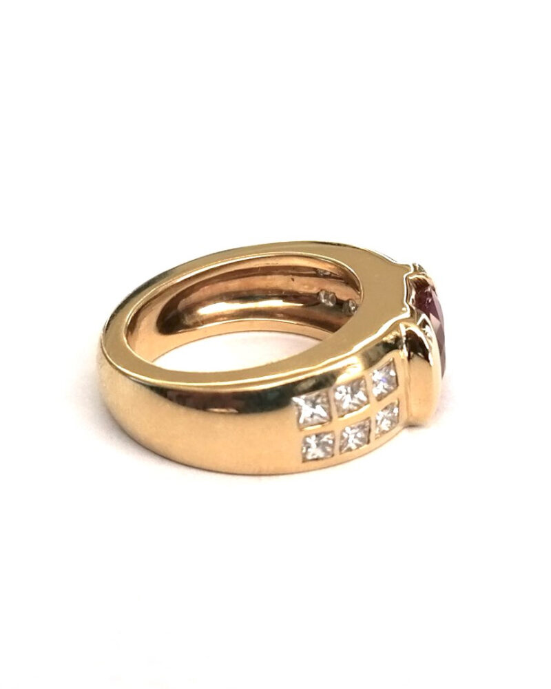 Bague rubis diamants