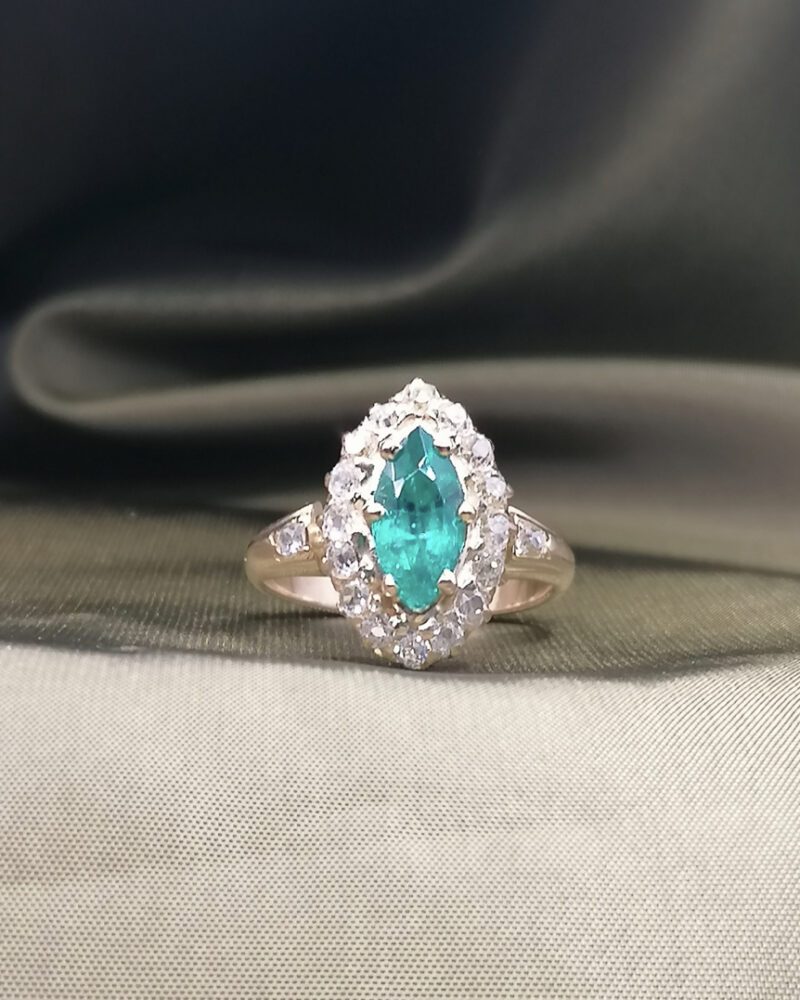 bague ancienne occasion marquise or 18 carats