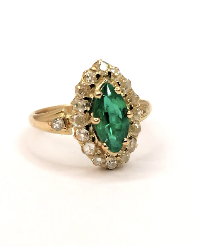 bague ancienne occasion marquise or 18 carats