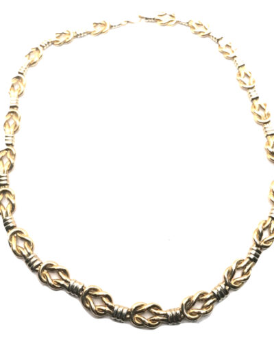 Collier luxe noeuds marins or blanc or jaune