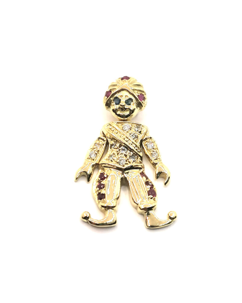 pendentif kalif or 18 carats unique clown occasion